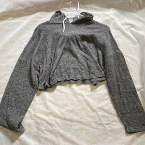 Forever 21 super long sleeve crop top hoodie